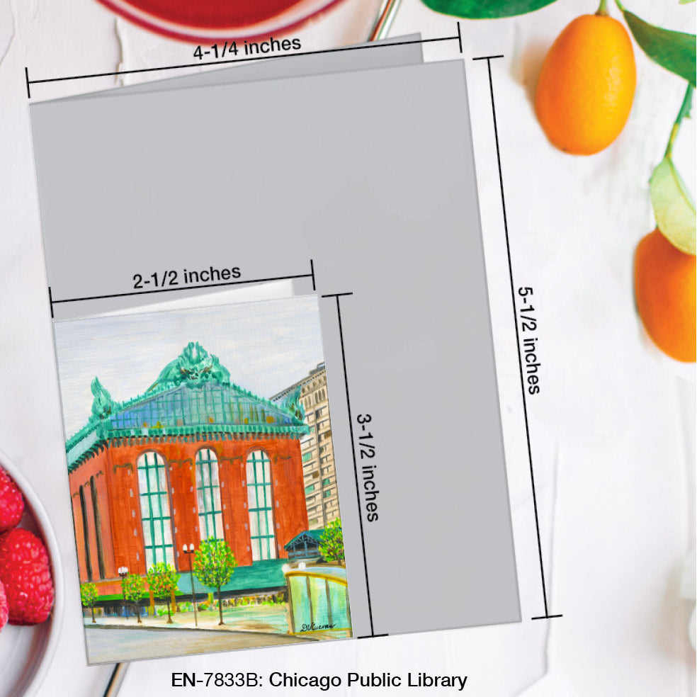 Chicago Public Library, Greeting Card (7833B), Enclosure Card, www.printedcanvas.com