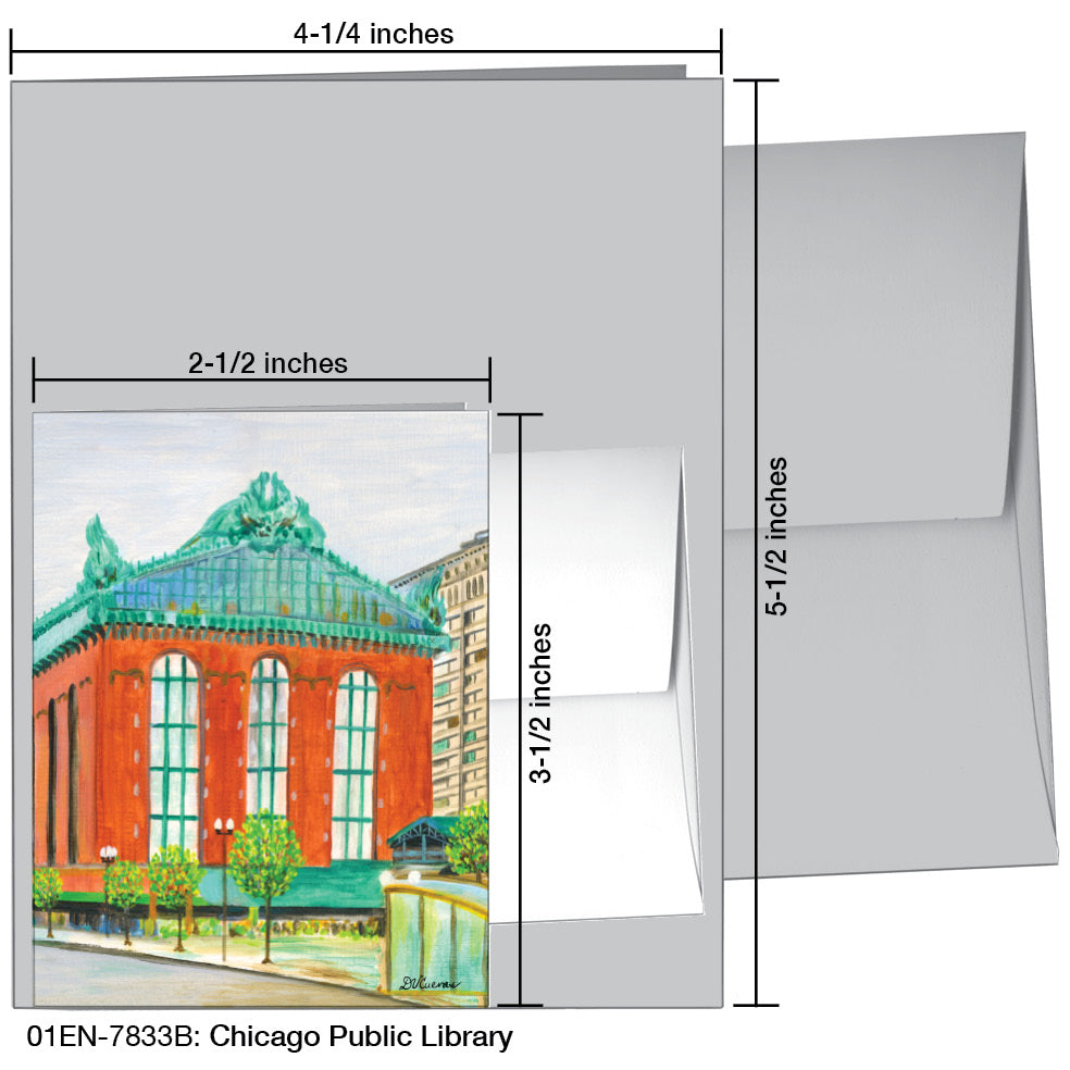 Chicago Public Library, Greeting Card (7833B), Enclosure Card, www.printedcanvas.com