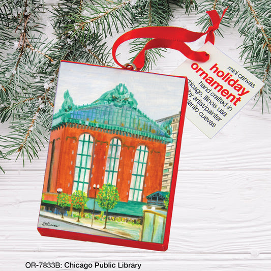Chicago Public Library, Ornament (OR-7833B), Front, printedcanvas.com