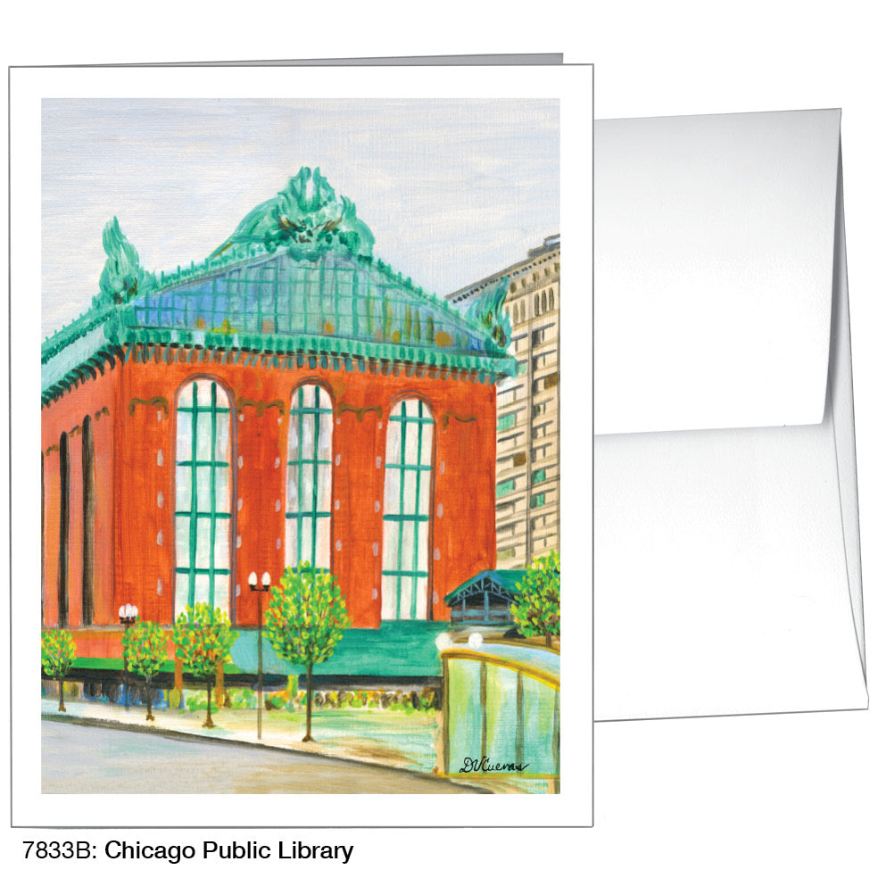 Chicago Public Library, Greeting Card (7833B), A2 Card, www.printedcanvas.com