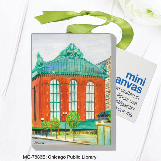 Chicago Public Library, Mini Canvas (MC-7833B), Front, printedcanvas.com