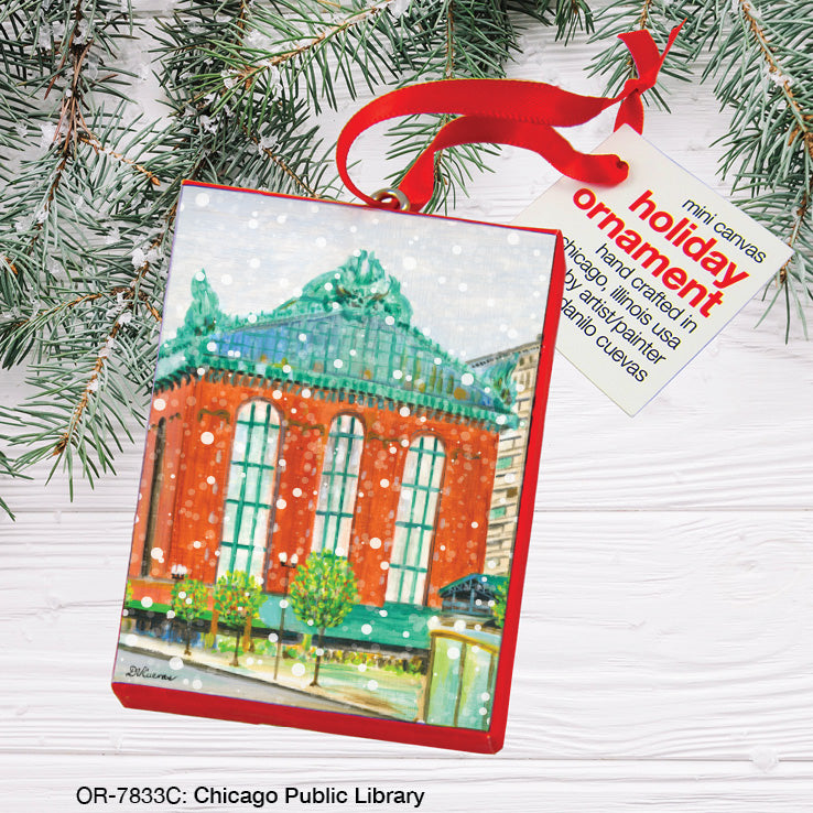 Chicago Public Library, Ornament (OR-7833C), Front, printedcanvas.com