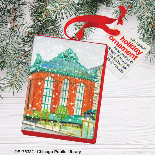 Chicago Public Library, Ornament (OR-7833C), Front, printedcanvas.com