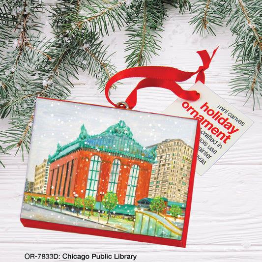 Chicago Public Library, Ornament (OR-7833D), Front, printedcanvas.com