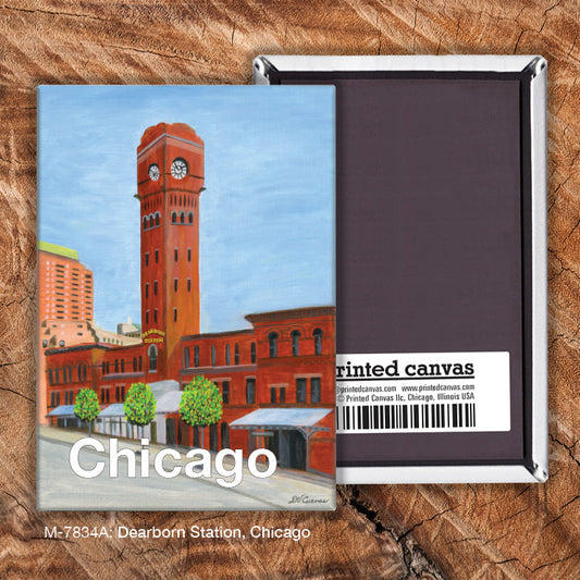 Dearborn Station, Chicago, Magnet (M-7834A)