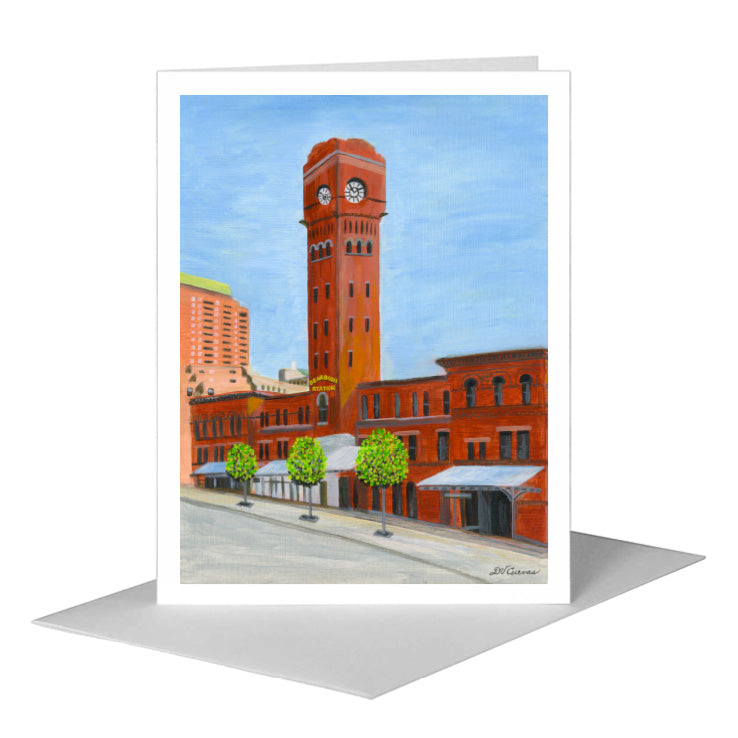 Dearborn Station, Chicago, Greeting Card (#7834A) A2 Card Front, www.printedcanvas.com