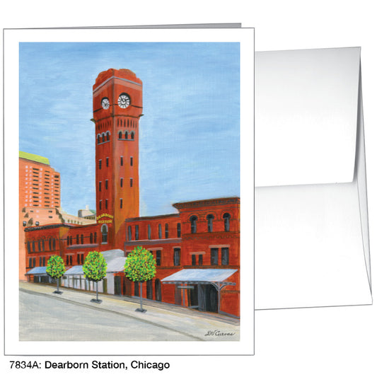 Dearborn Station, Chicago, Greeting Card (7834A), A2 Card Front, www.printedcanvas.com