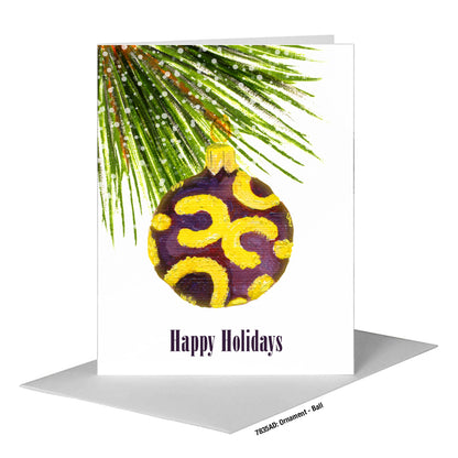 Ornament - Ball, Greeting Card (#7835AD)