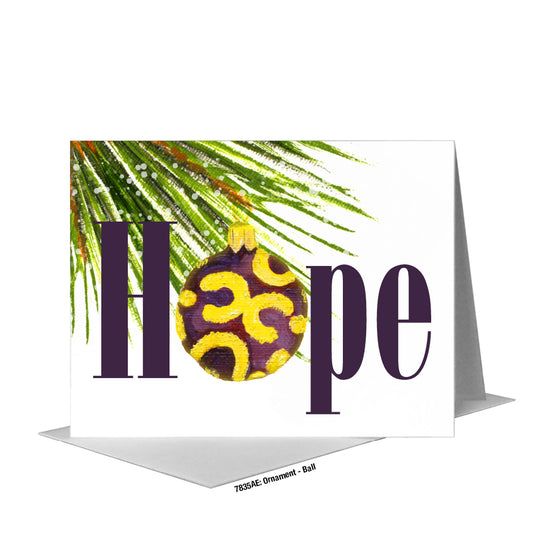 Ornament - Ball, Greeting Card (#7835AE)