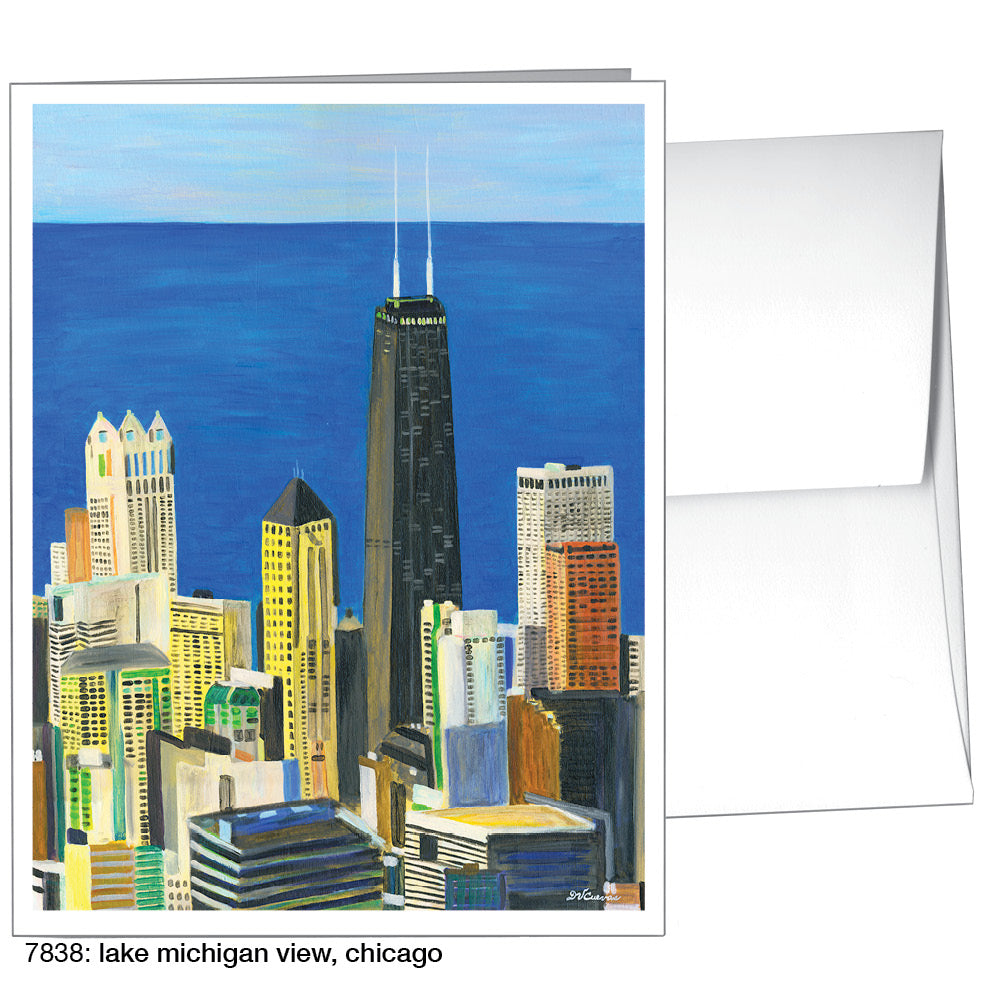 Lake Michigan View, Chicago, Greeting Card (7838), A2, printedcanvas.com