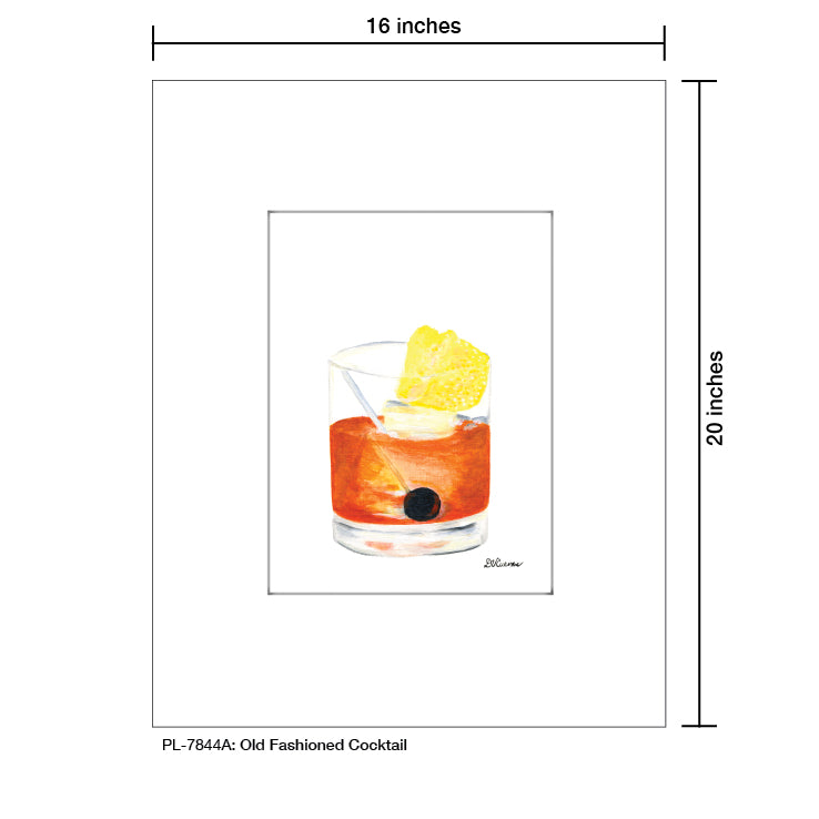 Old Fashioned Cocktail, Print (#7844A)
