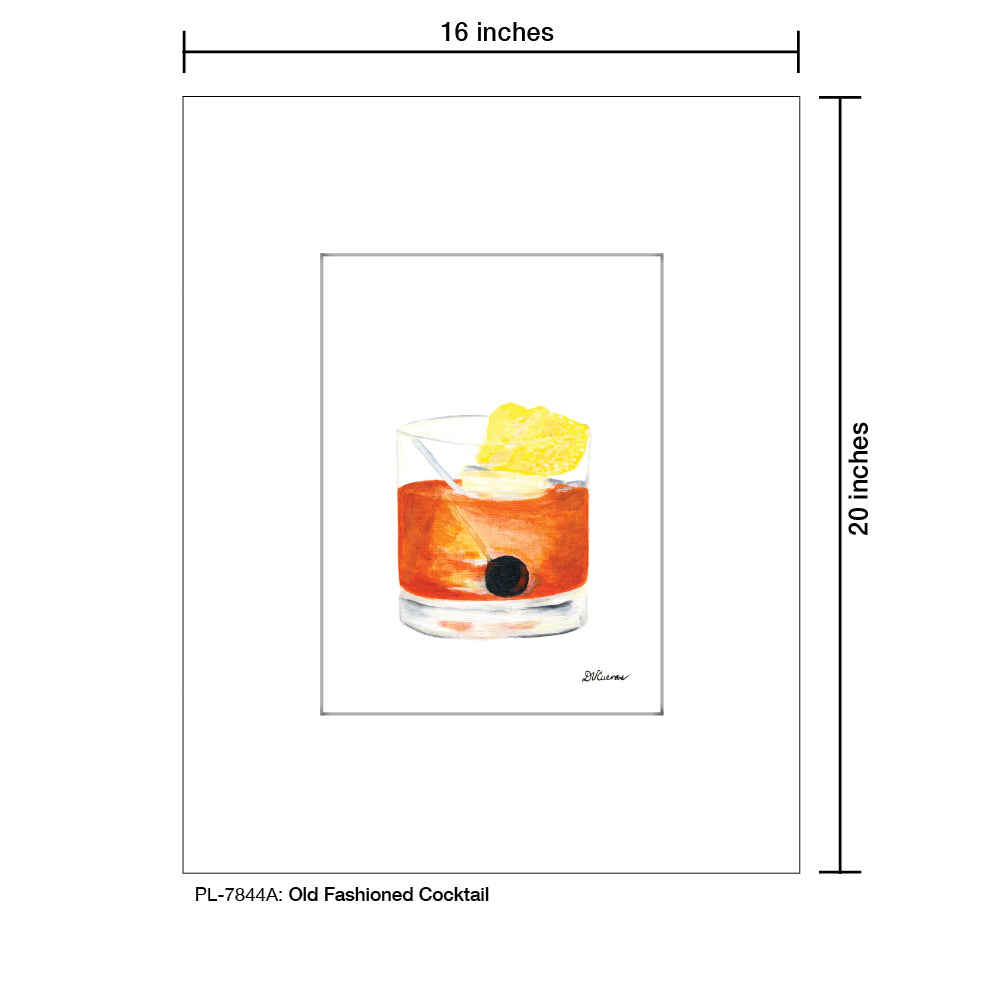 Old Fashioned Cocktail, Print (#7844A)