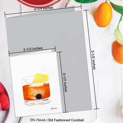Old Fashioned Cocktail, Greeting Card (#7844A)
