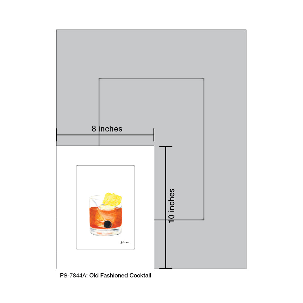 Old Fashioned Cocktail, Print (#7844A)