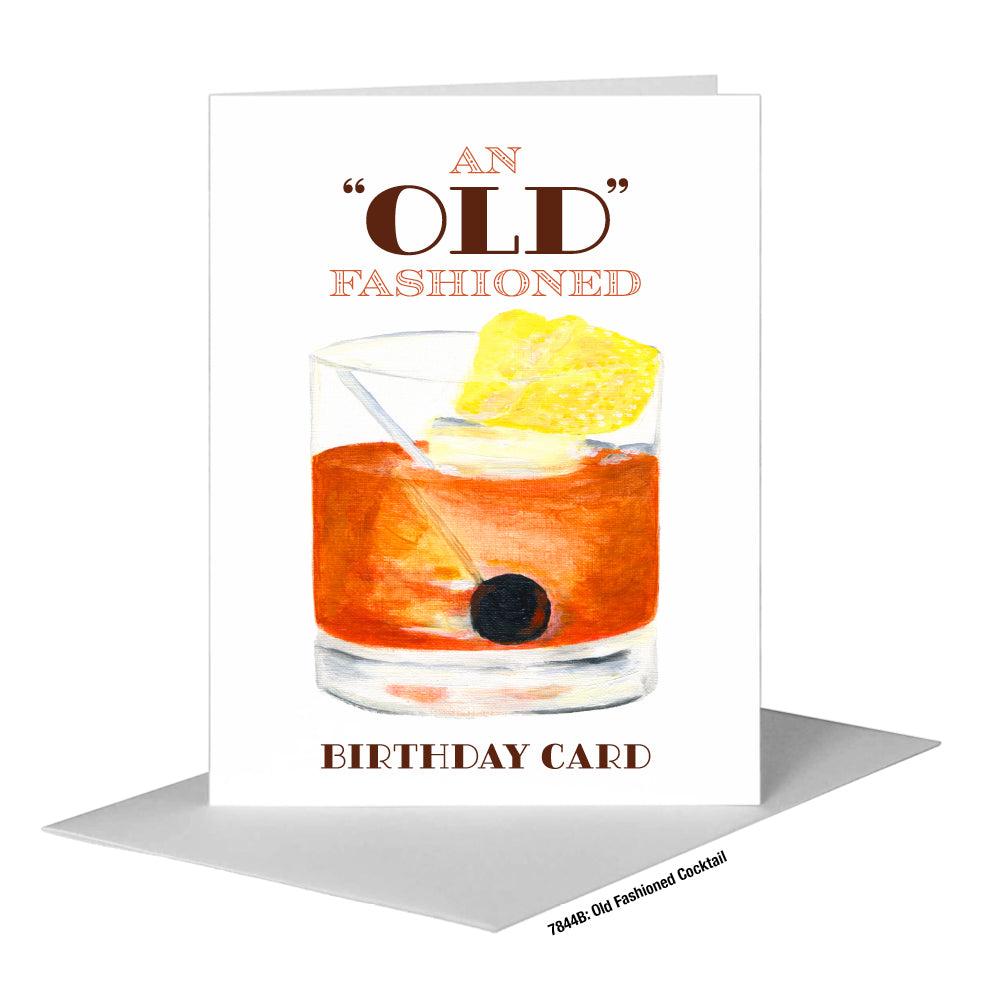 Old Fashioned Cocktail, Greeting Card (#7844B)
