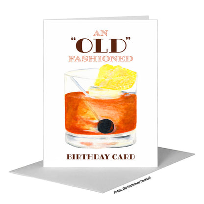Old Fashioned Cocktail, Greeting Card (#7844B)
