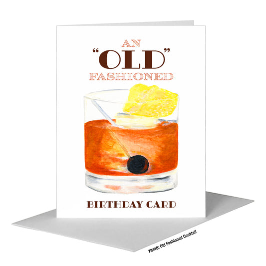 Old Fashioned Cocktail, Greeting Card (#7844B)