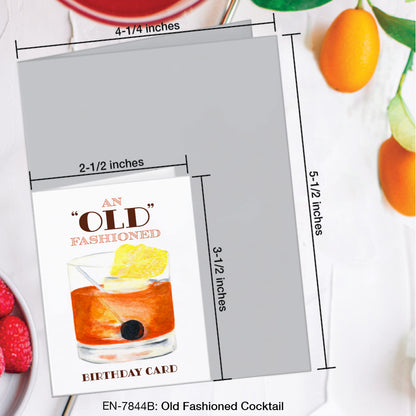 Old Fashioned Cocktail, Greeting Card (#7844B)