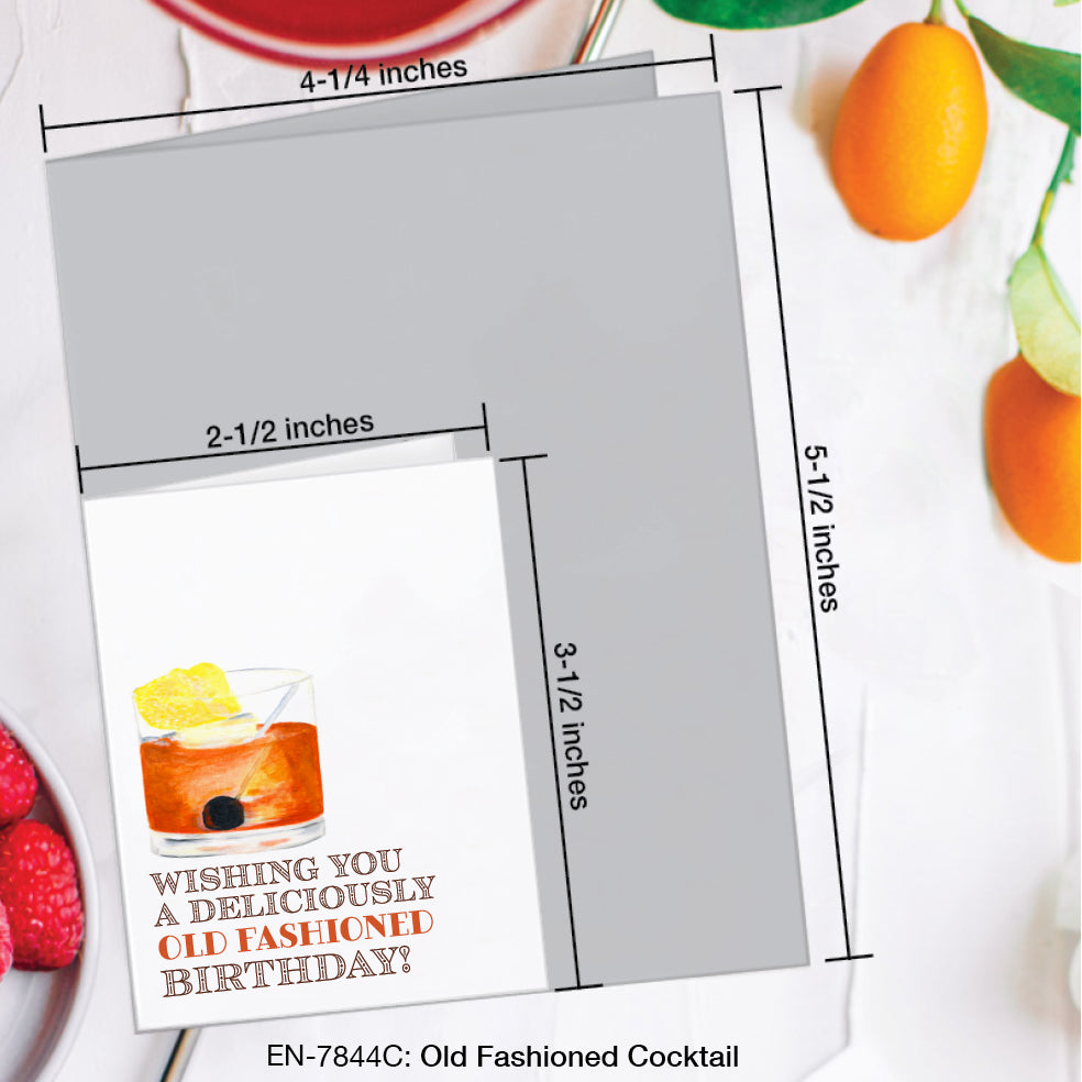 Old Fashioned Cocktail, Greeting Card (#7844C)
