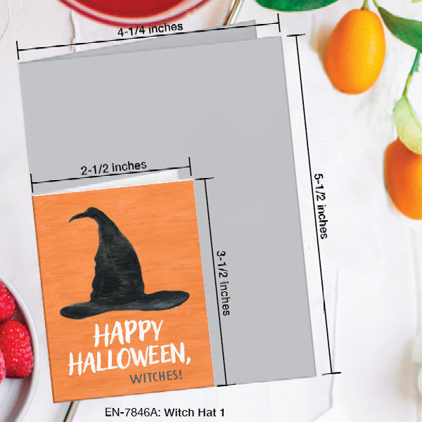 Witch Hat 1, Greeting Card (7846A), Enclosure, www.printedcanvas.com