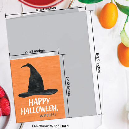 Witch Hat 1, Greeting Card (7846A), Enclosure, www.printedcanvas.com