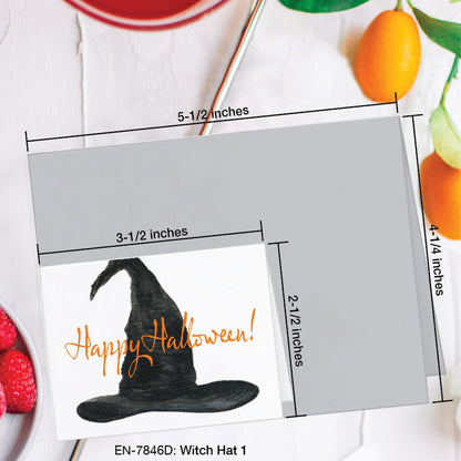 Witch Hat 1, Greeting Card (7846D), Enclosure, www.printedcanvas.com