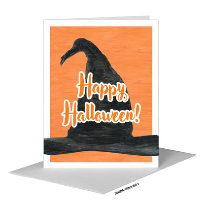 Witch Hat 1, Greeting Card (#7846DA)