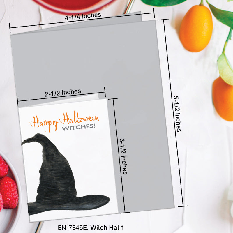 Witch Hat 1, Greeting Card (7846E), Enclosure, www.printedcanvas.com