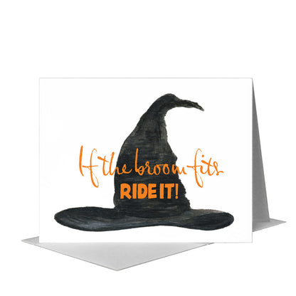 Witch Hat 1, Greeting Card (#7846F) A2 Card Front, www.printedcanvas.com