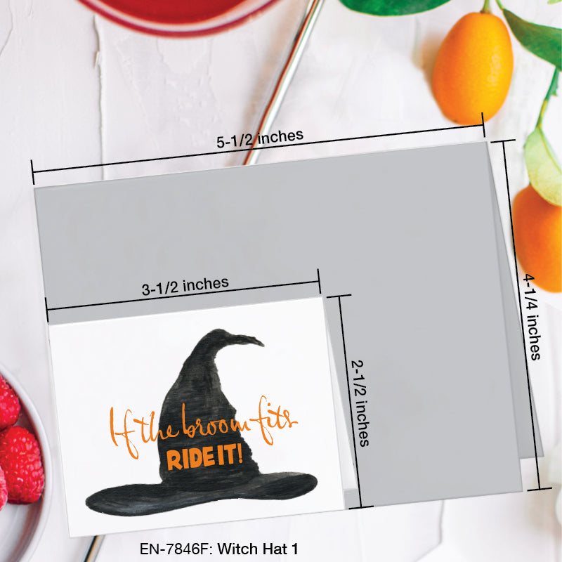 Witch Hat 1, Greeting Card (7846F), Enclosure, www.printedcanvas.com