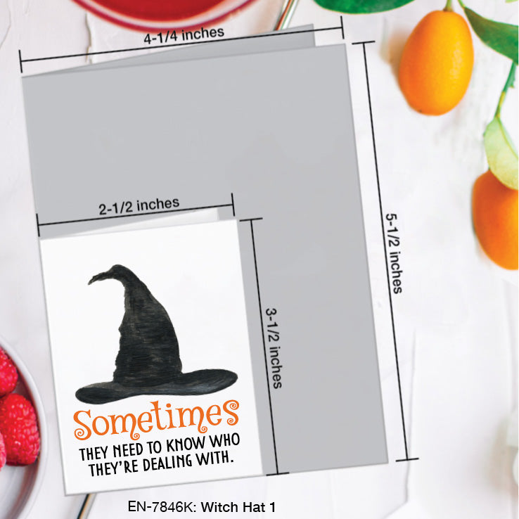 Witch Hat 1, Greeting Card (7846K), Enclosure, www.printedcanvas.com