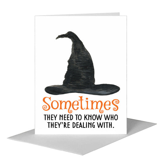 Witch Hat 1, Greeting Card (#7846K) A2 Card Front, www.printedcanvas.com