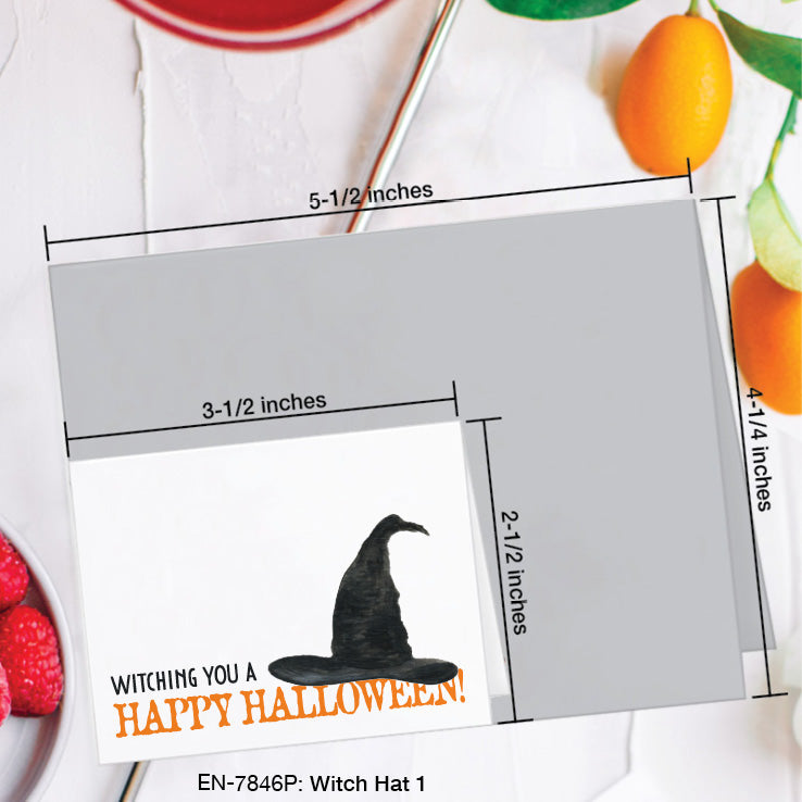 Witch Hat 1, Greeting Card (7846P), Enclosure, www.printedcanvas.com