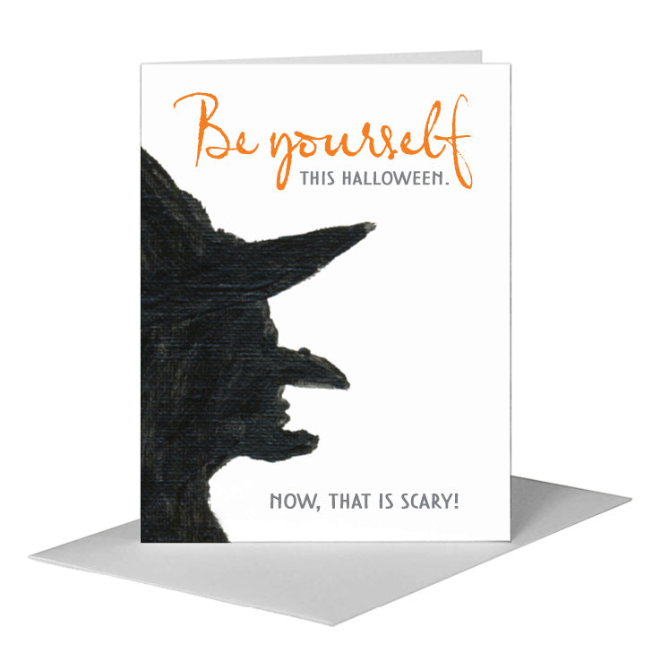 Witch Head, Greeting Card (#7856H), A2 Card Front, www.printedcanvas.com