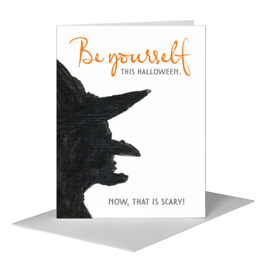 Witch Head, Greeting Card (#7856H) A2 Card Front, www.printedcanvas.com