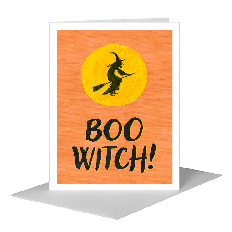 Scary Witch, Greeting Card (#7860A), A2 Card Front, www.printedcanvas.com