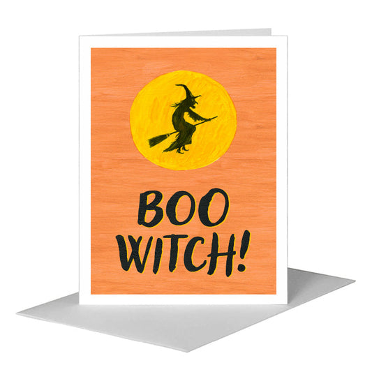 Scary Witch, Greeting Card (#7860A) A2 Card Front, www.printedcanvas.com