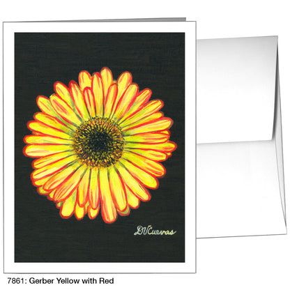 Gerber Yellow With Red, Greeting Card (7861), A2, printedcanvas.com