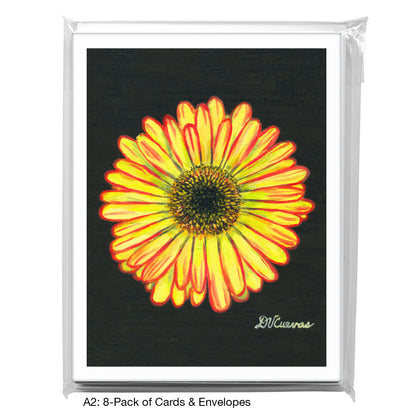 Gerber Yellow With Red, Greeting Card (7861), A2 8-Pack, printedcanvas.com