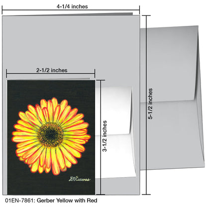 Gerber Yellow With Red, Greeting Card (7861), Enclosure, printedcanvas.com