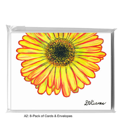 Gerber Yellow With Red, Greeting Card (7861F)