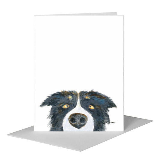 Nosey Dog, Greeting Card (#7863A) A2 Card Front, www.printedcanvas.com
