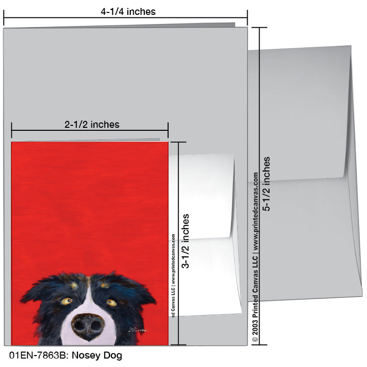 Nosey Dog, Greeting Card (#7863B)