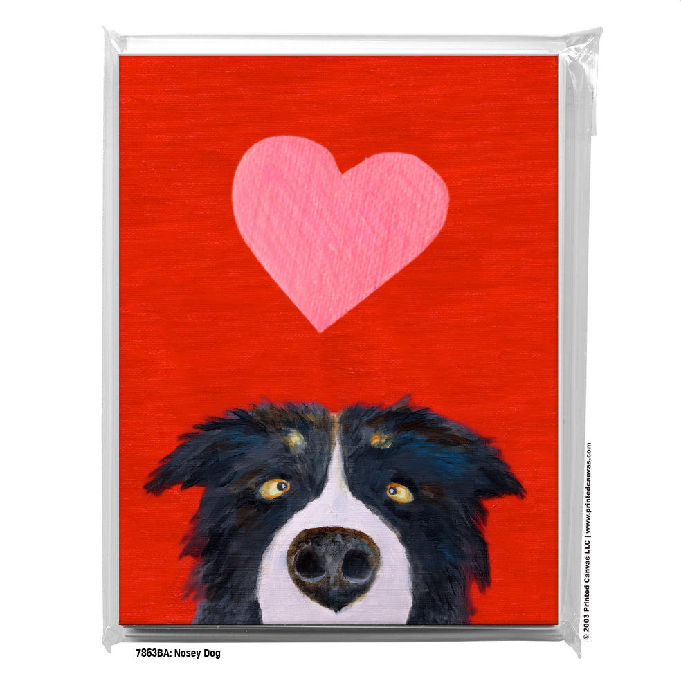 Nosey Dog, Greeting Card (#7863BA)