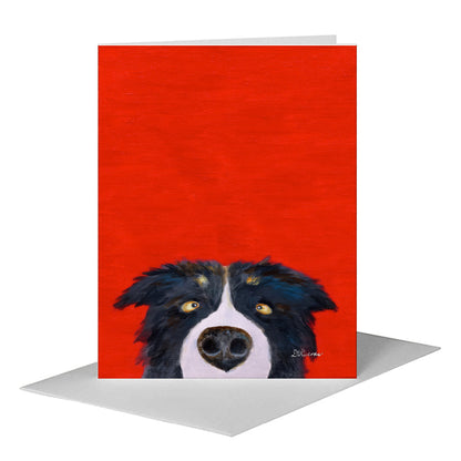 Nosey Dog, Greeting Card (#7863B) A2 Card Front, www.printedcanvas.com
