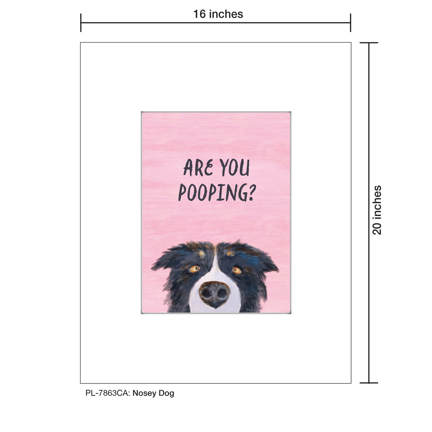 Nosey Dog, Print (#7863CA)
