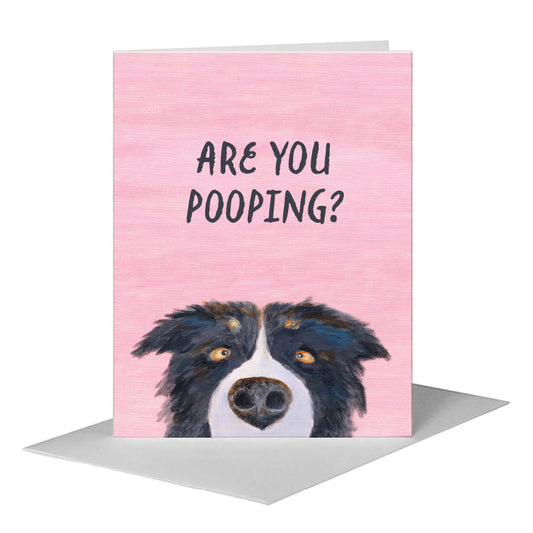 Nosey Dog, Greeting Card (#7863CA) A2 Card Front, www.printedcanvas.com