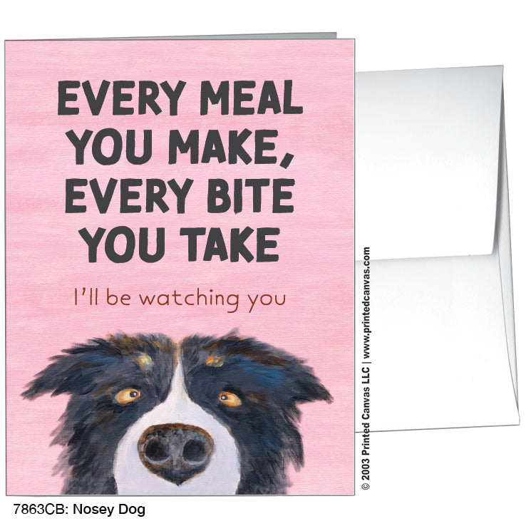 Nosey Dog, Greeting Card (#7863CB)