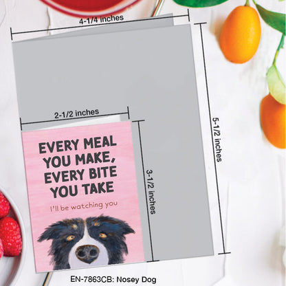 Nosey Dog, Greeting Card (#7863CB)