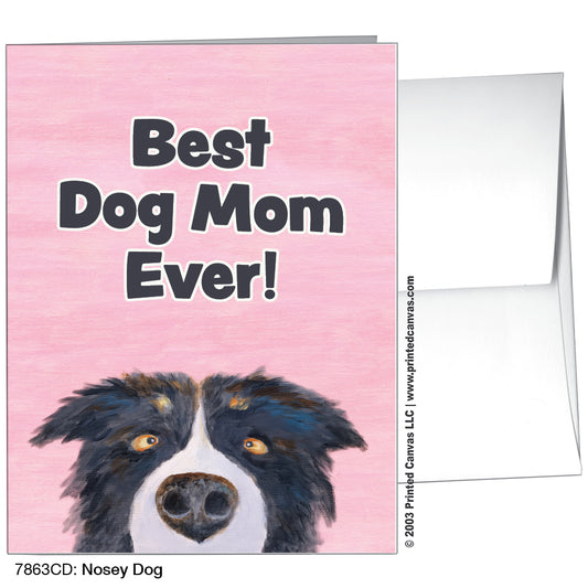 Nosey Dog, Greeting Card (#7863CD)
